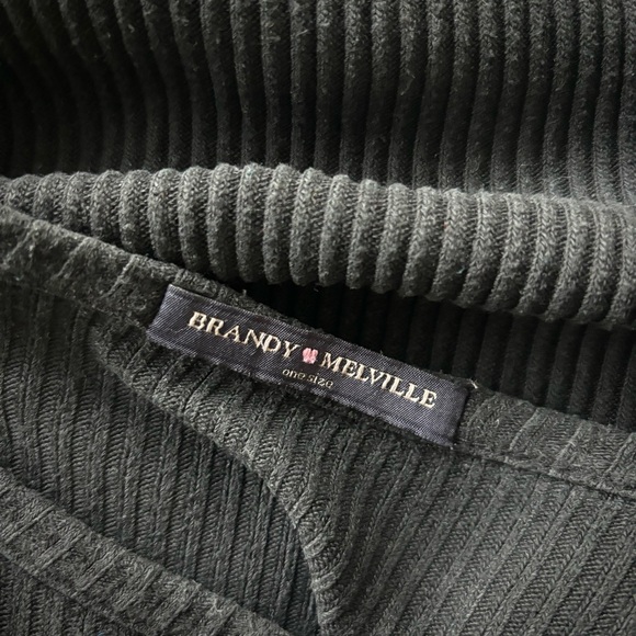 Brandy Melville Black Long Sleeve Sweater Mini Dress - Picture 4 of 4